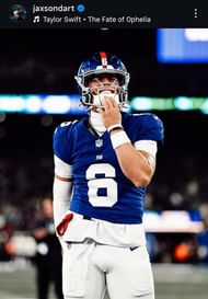 Giants QB Jaxson Dart pays special tribute to Taylor Swift Instagram/@jaxsondart